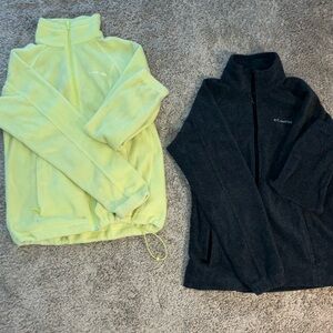 Columbia Fleece Jackets - Yellow and Dark Grey